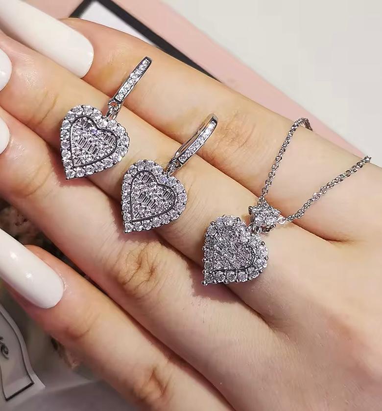 Pave Heart Radiance Set image