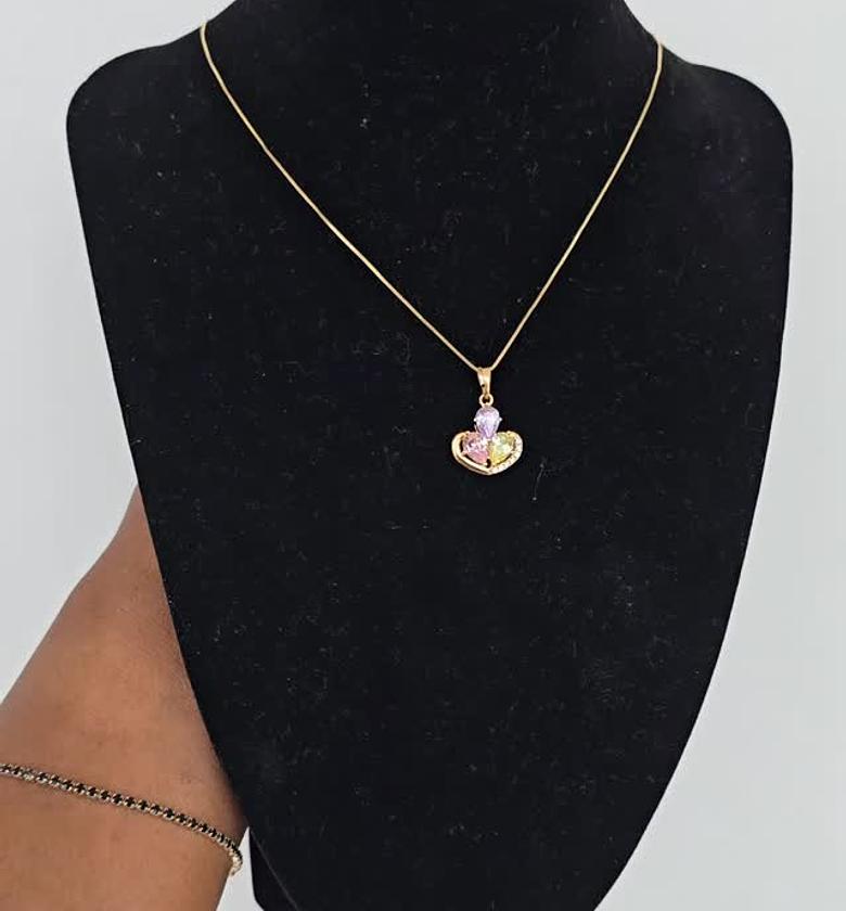 hypollargenic non tarnish and anti fading gold coated necklace image