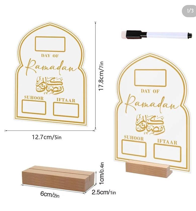 Acrylic Ramadan Calendar/ Ramadan Decor. image