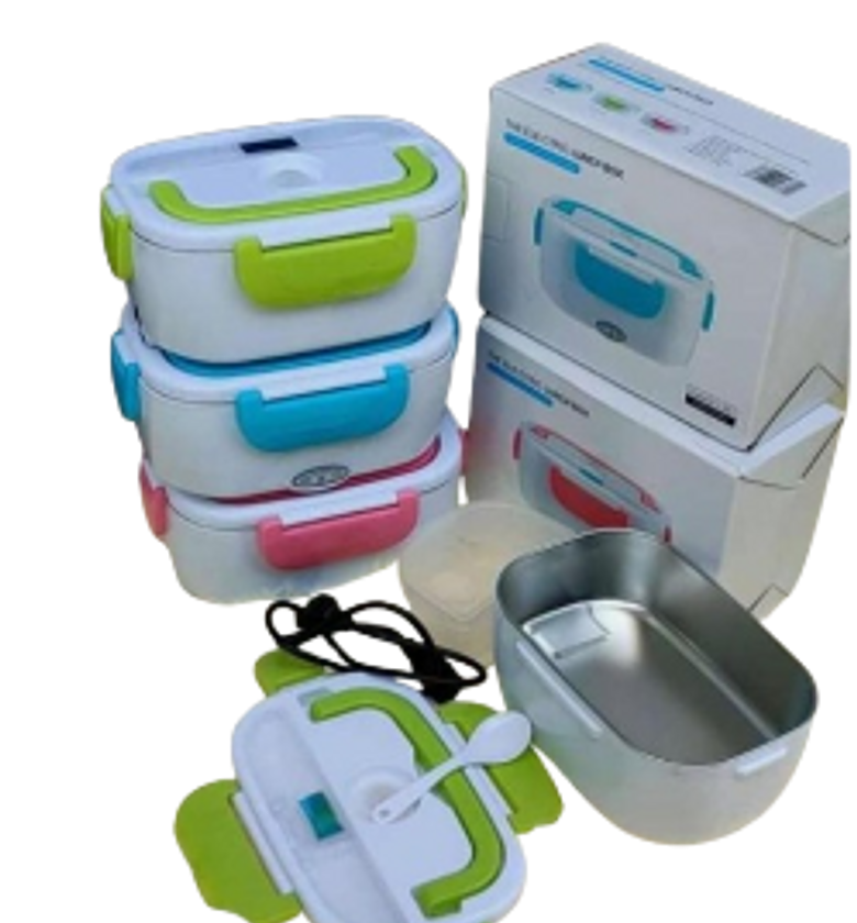 Lunch Box. Electric Portable Heat Lunch Box Food Warmer With Partition image