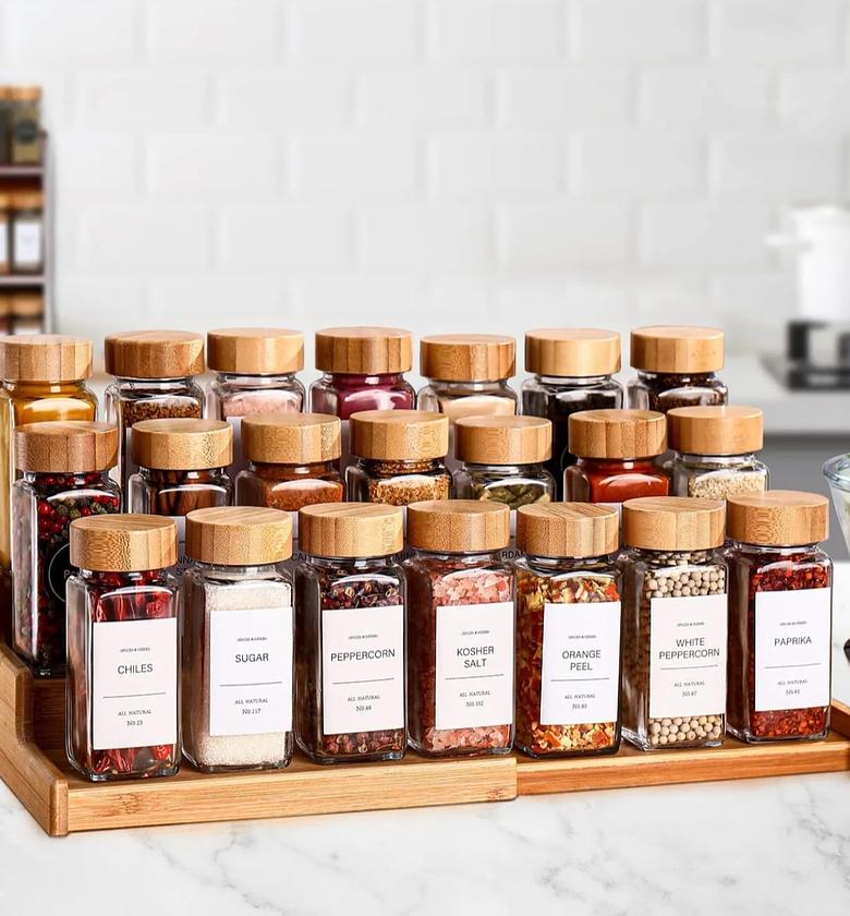 12pc Spice Containers with Bamboo lid image