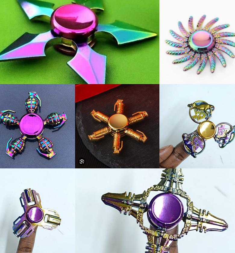 Metallic Fingertip Fidget Spinner Toy image
