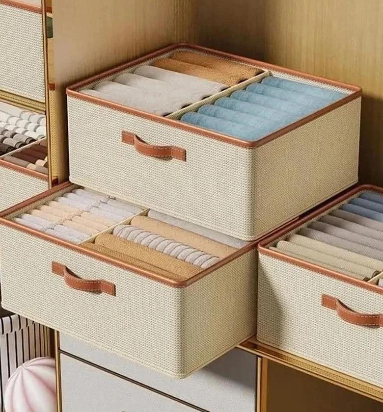 Double Compartment closet organizer image