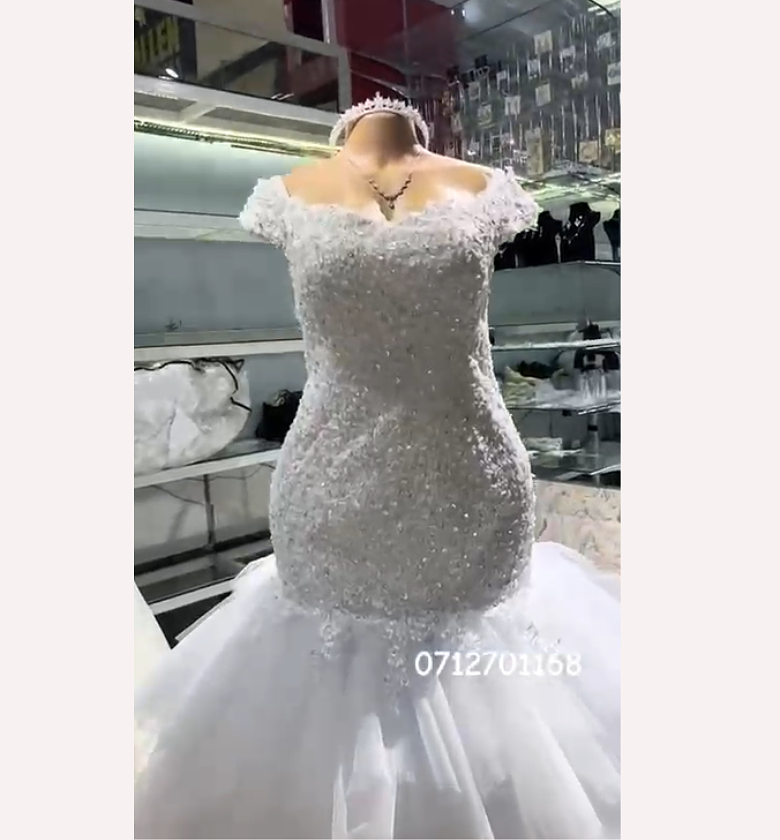 The Starlight Off-Shoulder Trumpet Gown - FOR HIRE image