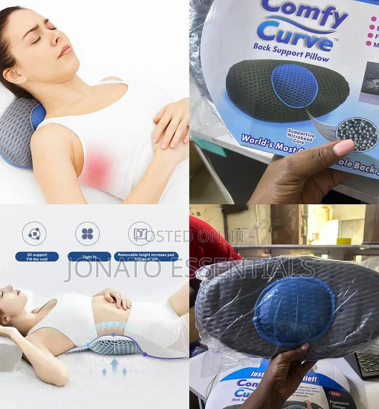Comfy Curve Back Support Pillow, Lumbar Pain Relief Cushion image