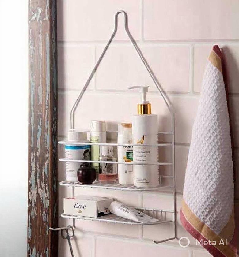 Mini Shower Caddy, Double Layer Storage Shelf image