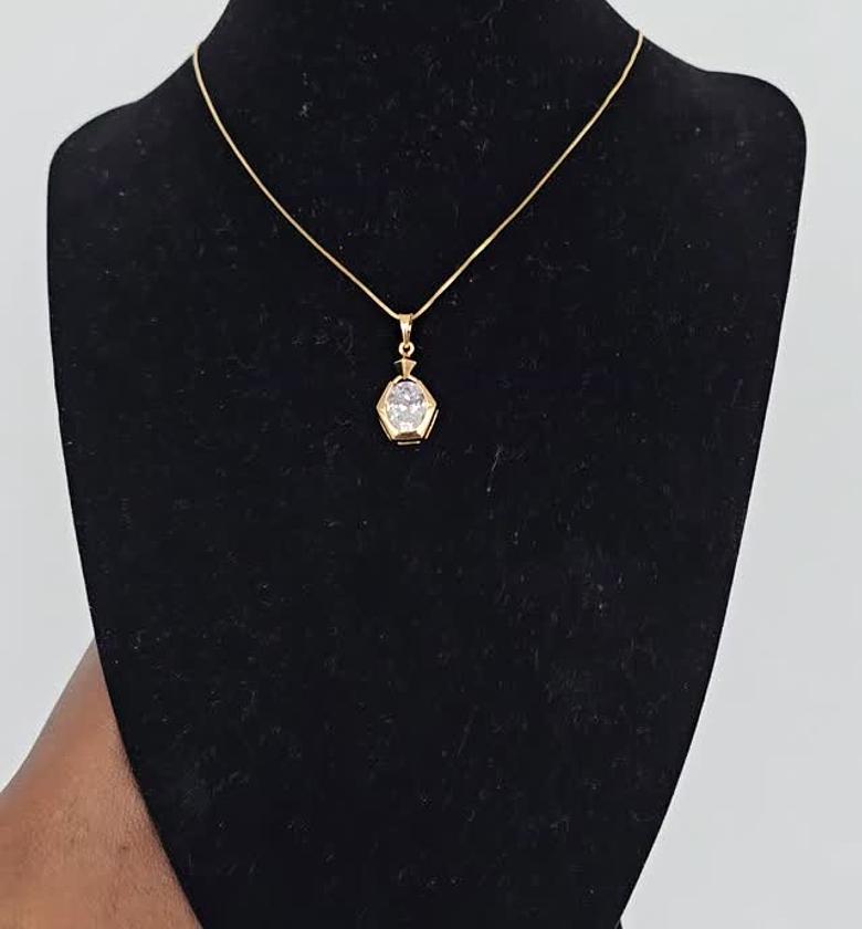 hypollargenic non tarnish and anti fading gold coated necklace image