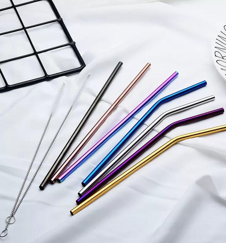 100% FOOD GRADE STAINLESS STEEL REUSABLE STRAWS image