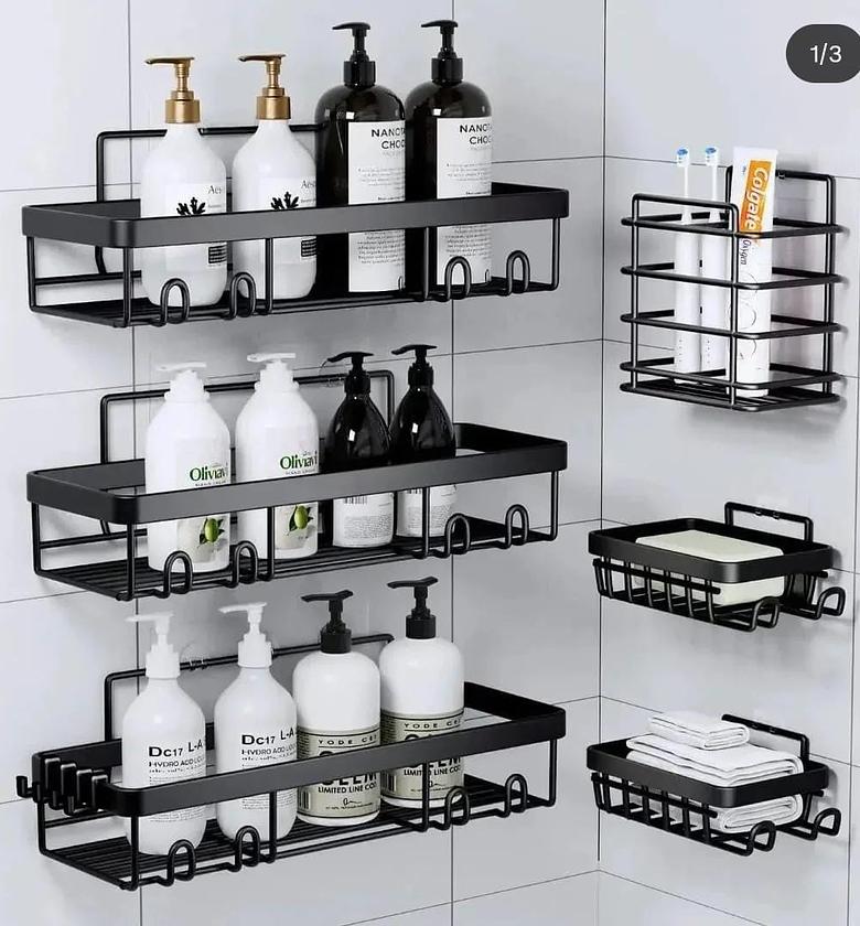 6pcs set Shower caddy shelf/Bathroom organizer image