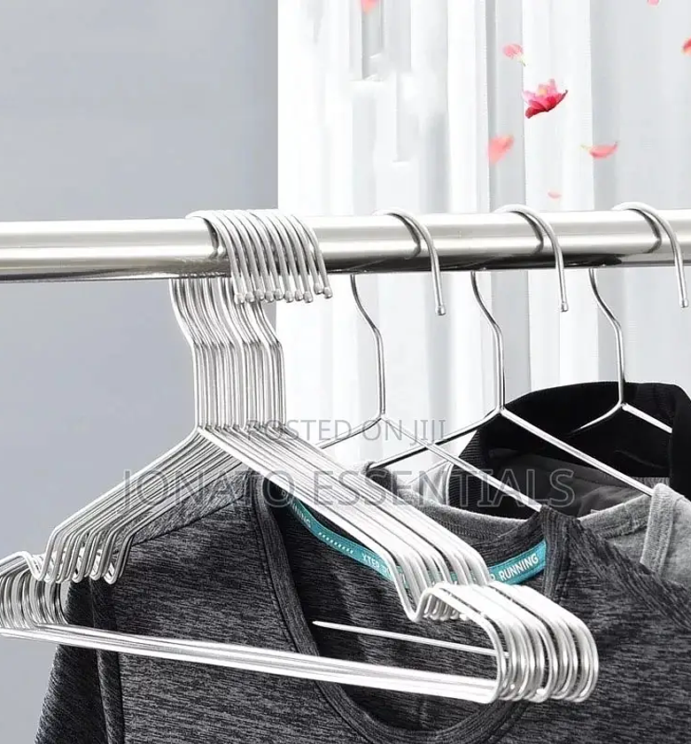 10 Piece Stainless Steel Clothes Hangers, Coat Hangers image
