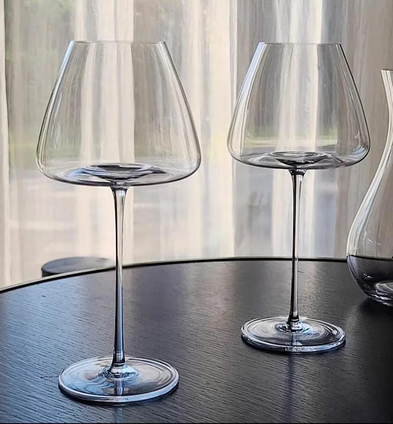 Premium 710ml Elegant Burgundy Crystal Wine Glasses (6PCS) image