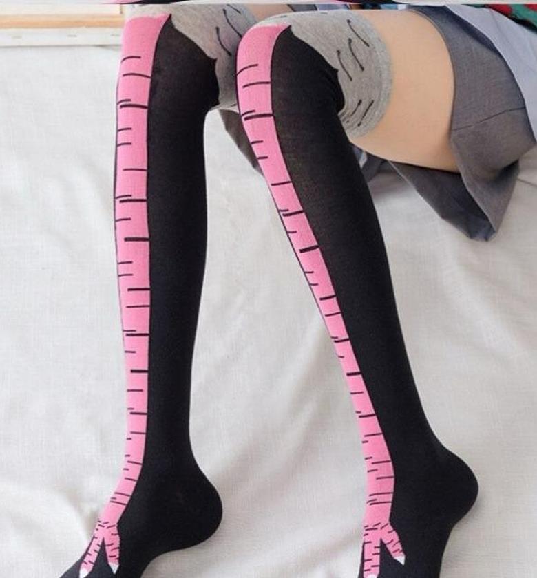 Halloween Funny Chicken Foot Socks image