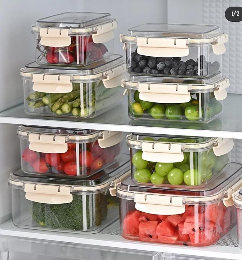 Airtight clip lock lids food storage image