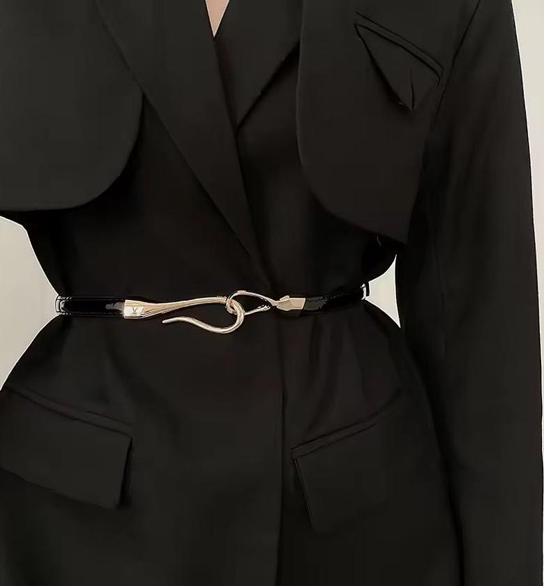 Adjustable Buckle Leather Belt image