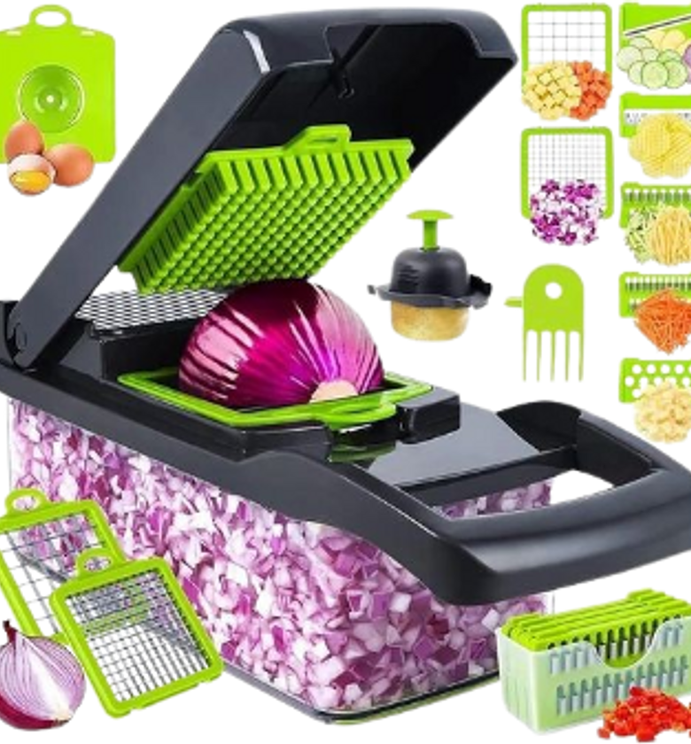Vegetable Chopper. Nicer Dicer Plus – 12-in-1 Multifunctional Vegetable & Fruit Cutter, Chopper & Slicer image