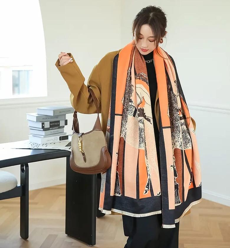 Cashmere Scarf - ORANGE image