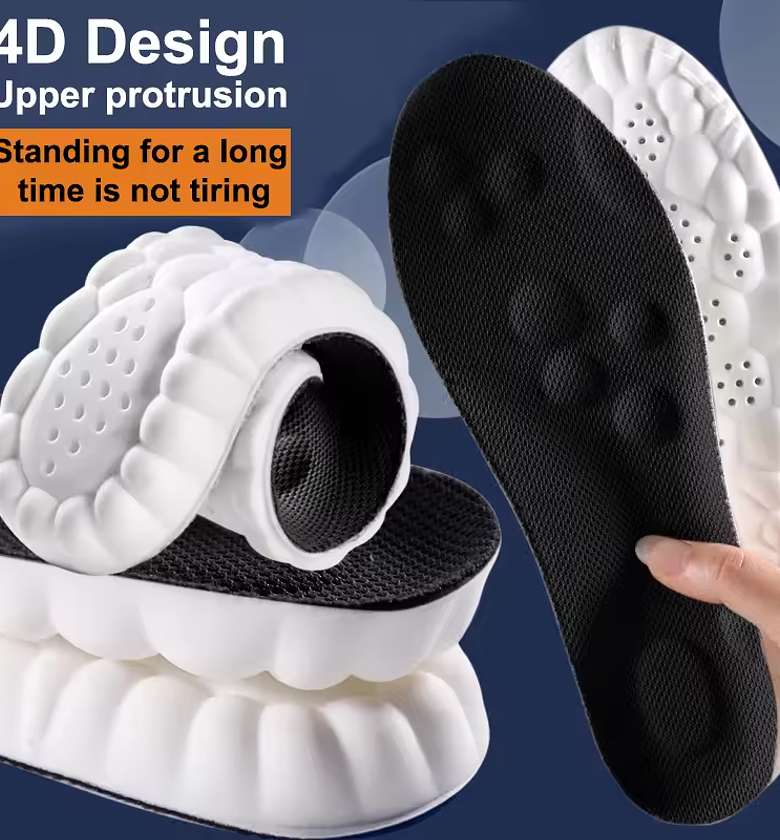 Ultra-Soft Honeycomb Comfort Insoles for Shock Absorption & Breathability - Universal Shoe Cushion Inserts for Men & Women image