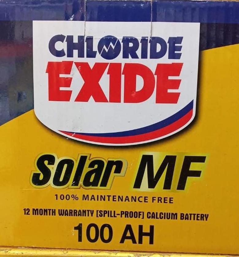 Chloride Exide Solar MF 100 Ah Battery.  image