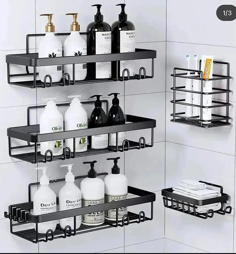 5pcs set Shower caddy shelf/Bathroom organizer image