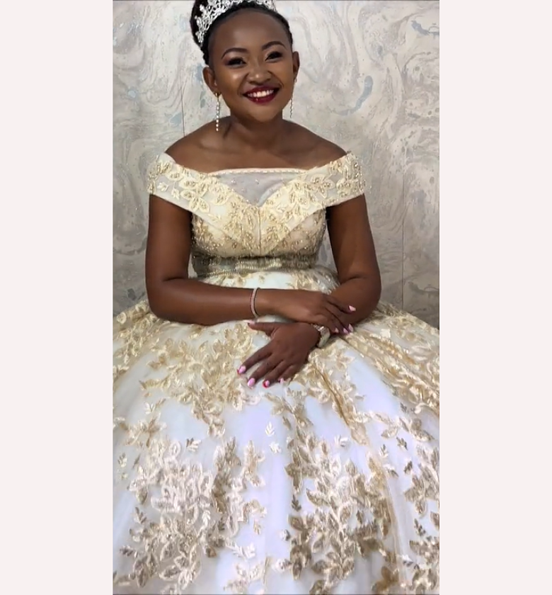 The Aurora Gold Embroidered Off-Shoulder Ballgown - FOR HIRE image