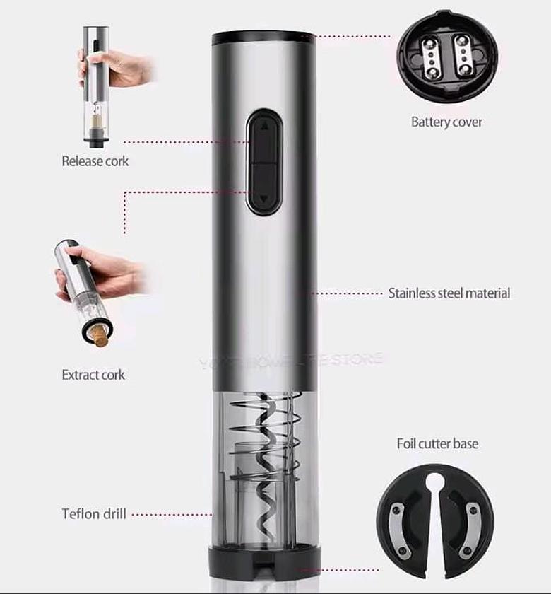 Electric wine bottle opener with foil cutter  image