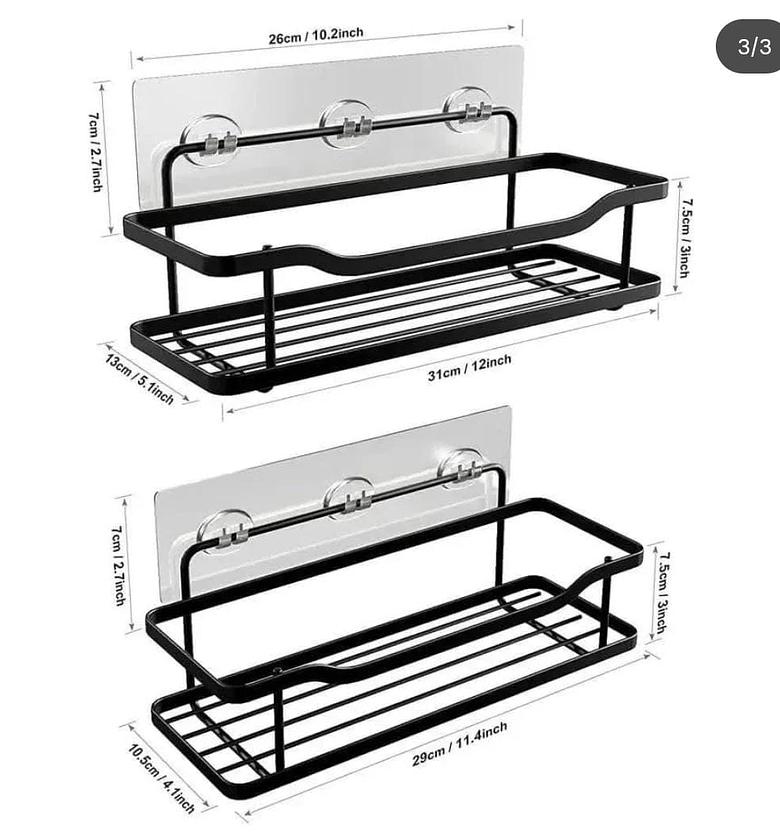2 pcs set Shower caddy shelf/Bathroom organizer  image