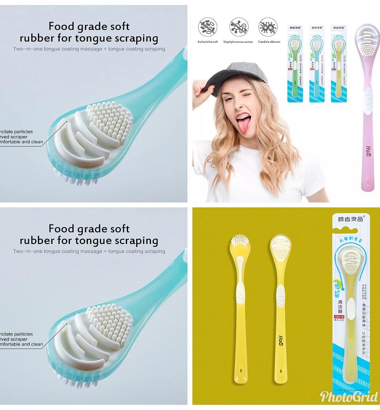 Double sided Silicone  Tongue cleaner image