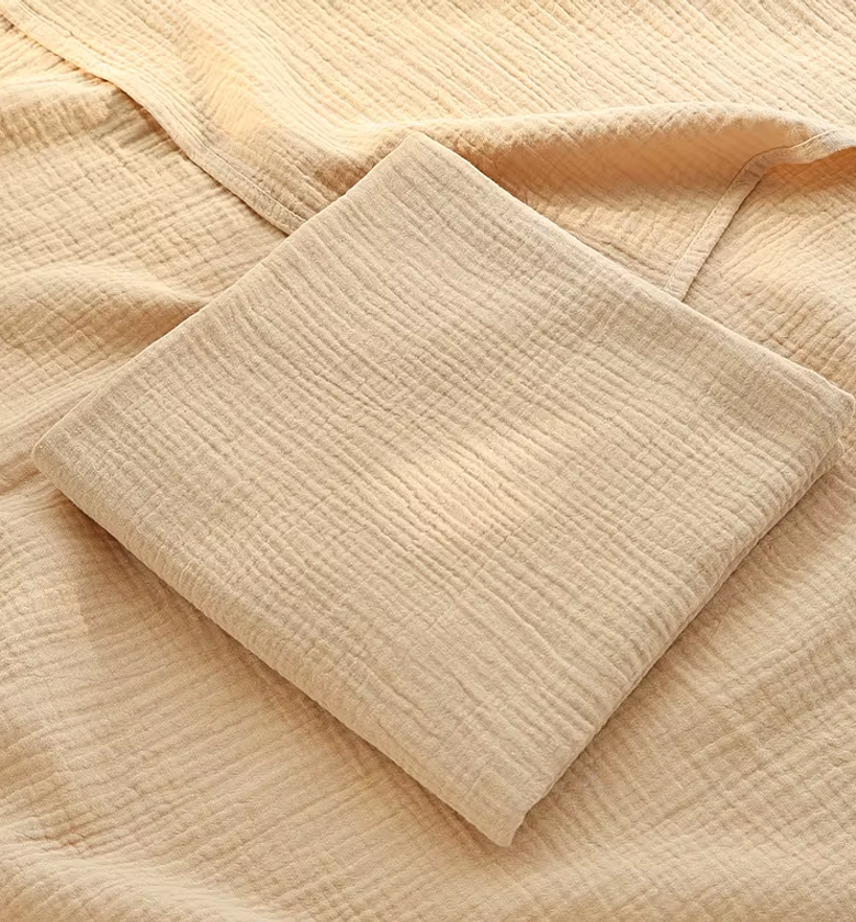 Plain Muslin Cotton Receiving Wrap – 100 × 100 cm image