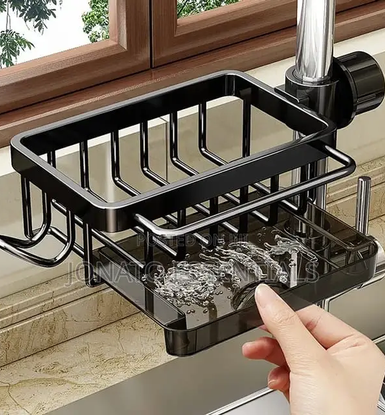 Kitchen Faucet Storage Sink Organizer Drain Rack image