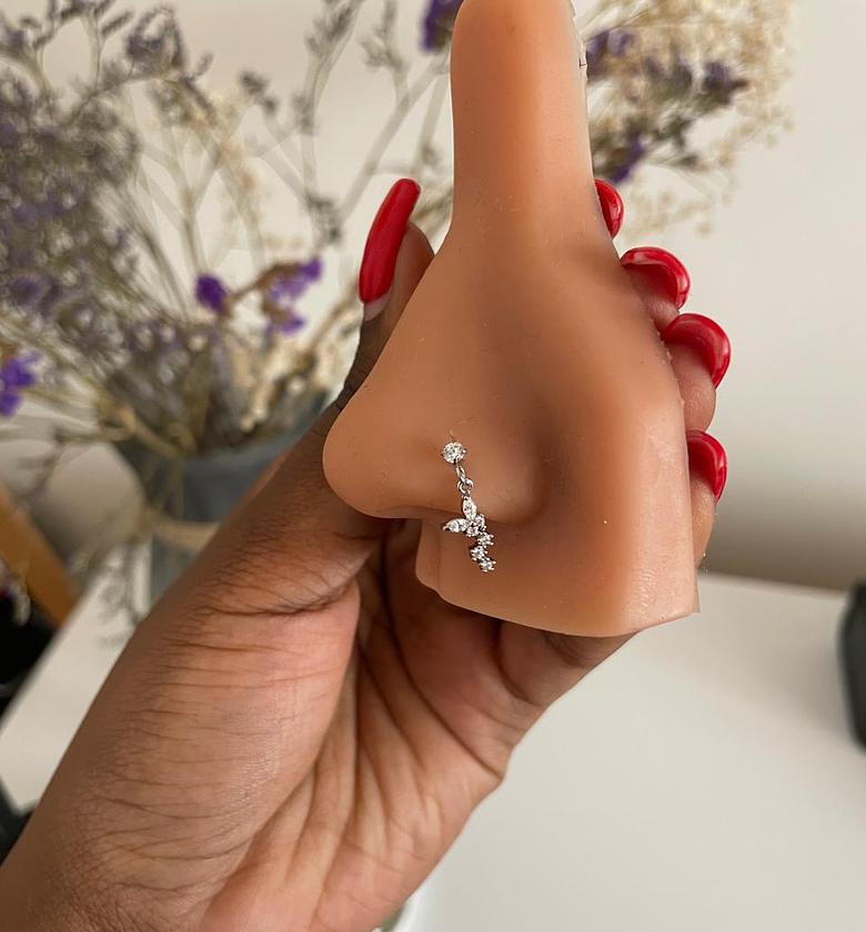 Dazzling Petal Drop Nose Stud image