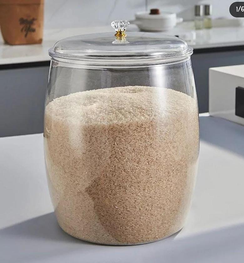 Airtight transparent cereal / candy storage container image