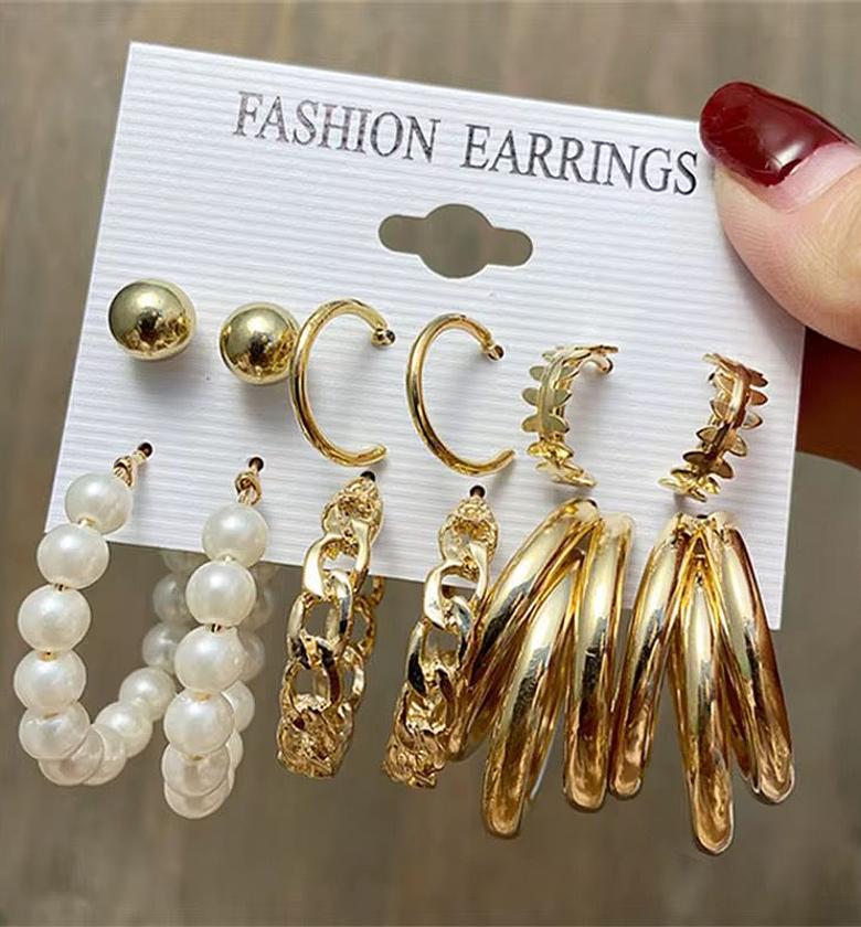 The Multi-Statement Gold-Tone Earring Collection image