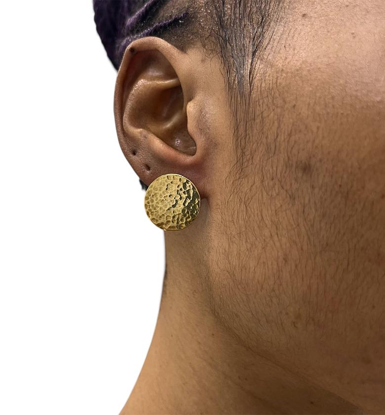 Nia stud Brass Earrings  image
