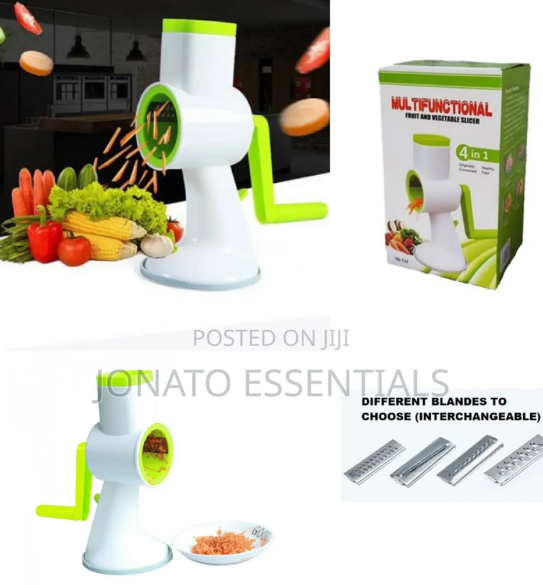 4 in 1 Multifunctional Fruit Vegetable Manual Slicer Grinder image