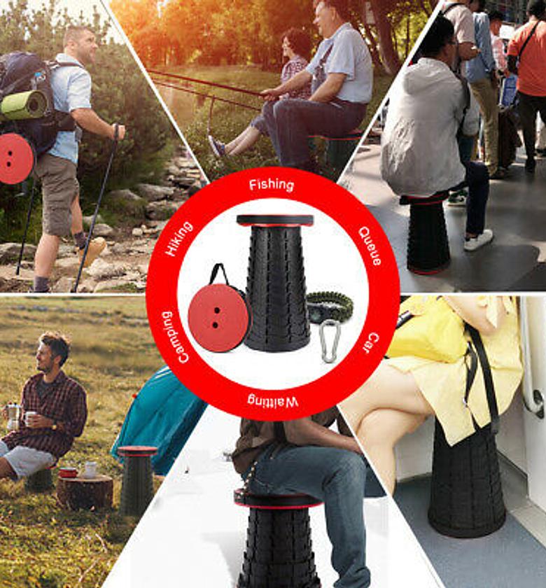 Portable retractable stool image