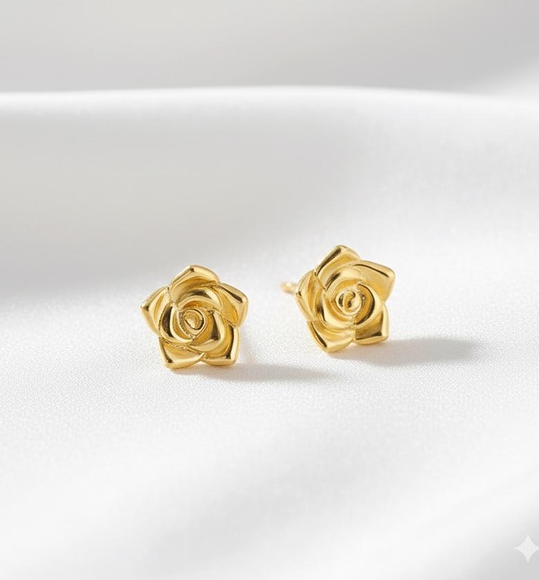 Rose Flower Stud Earrings image