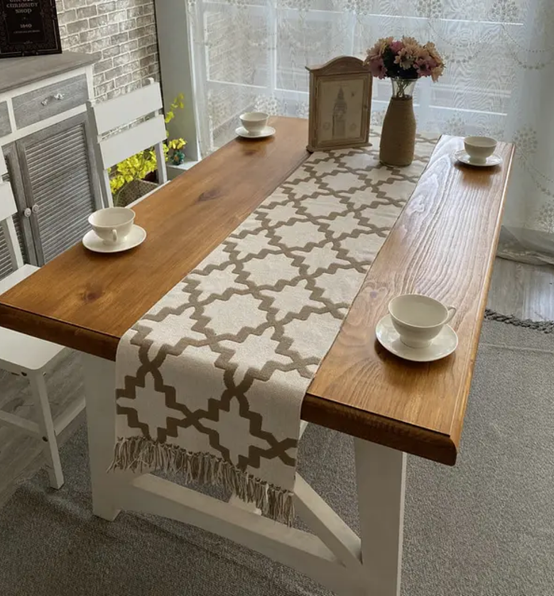 Reversible Cotton-Linen Table Runner – 35x250cm image