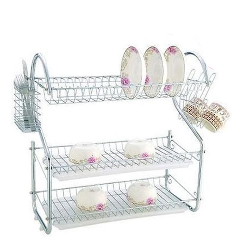 Dish Rack. High Quality  3 Layer Stainless Steel Dishrack DR3S image