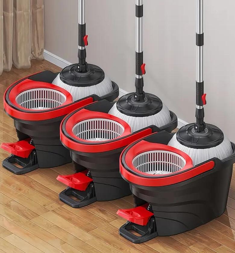 12L bucket foot pedal Spin mop (rotary mop)  image