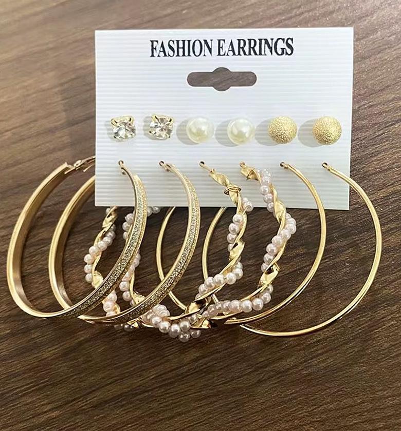 The Deluxe Gold-Tone Hoop & Stud Earring Collection  image
