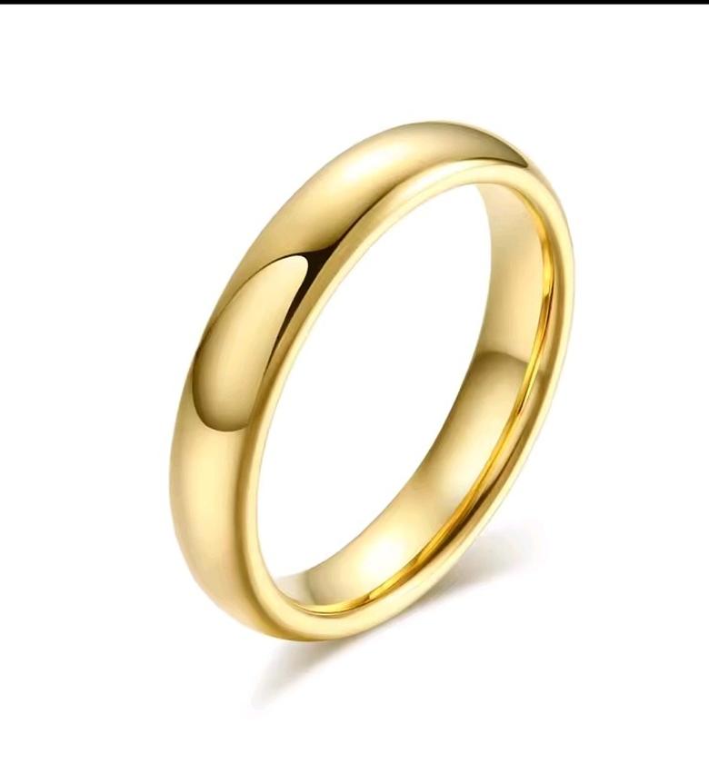 Gold plated tungsten carbide wedding band image