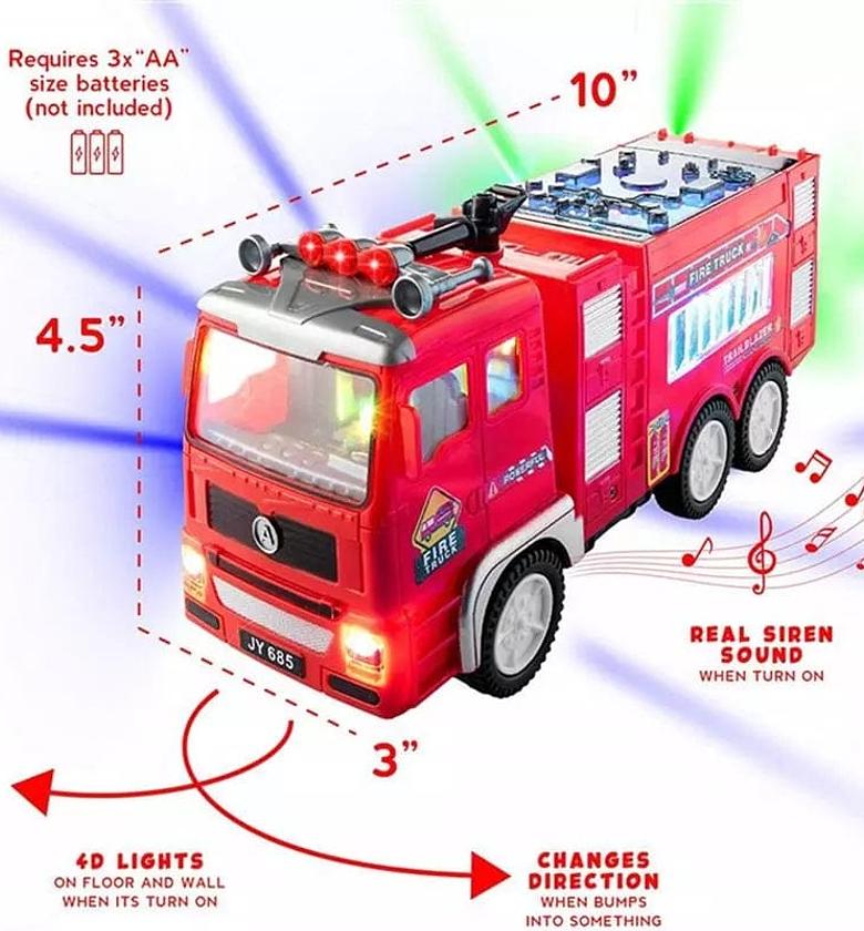 Fire Truck Kids Children Toy Rescue Fighters Vehicle image