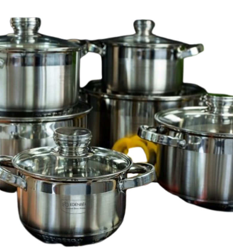 EDENBERG 12pc Edenburg Stainless Steel Cookware image