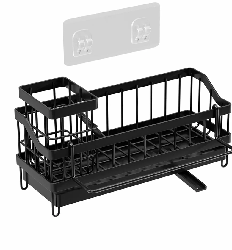 Wall-Mounted/Countertop Metal Steel Kitchen Sink Organizer Caddy image