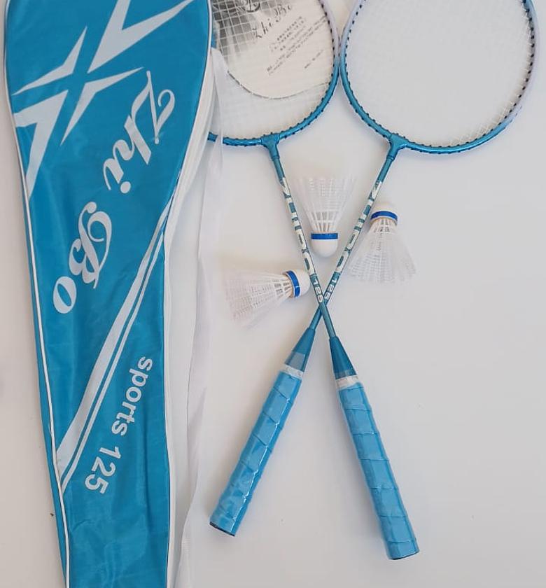 Tennis-Badminton Set 2 Rackets 2 Shuttlecocks+ Free Carrier Bag plus  two balls image