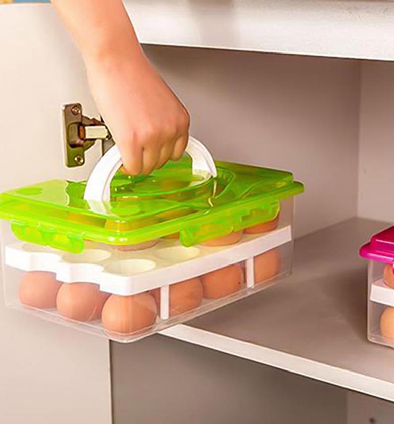 32 Grid Egg Storage Container Box, Tray image