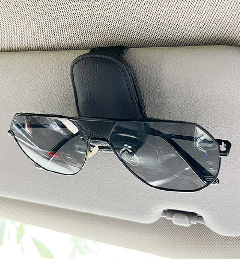 Car Visor Sunglasses Holder Clip-Black image