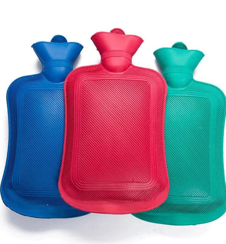 Portable Thickened Rubber Hot Water Bag with Ribbed Surface and Secure Leak-Proof Cover image