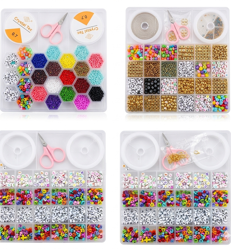 Diy Beads Jewelry Kit For Kids And Adults, Craft Maker Set image