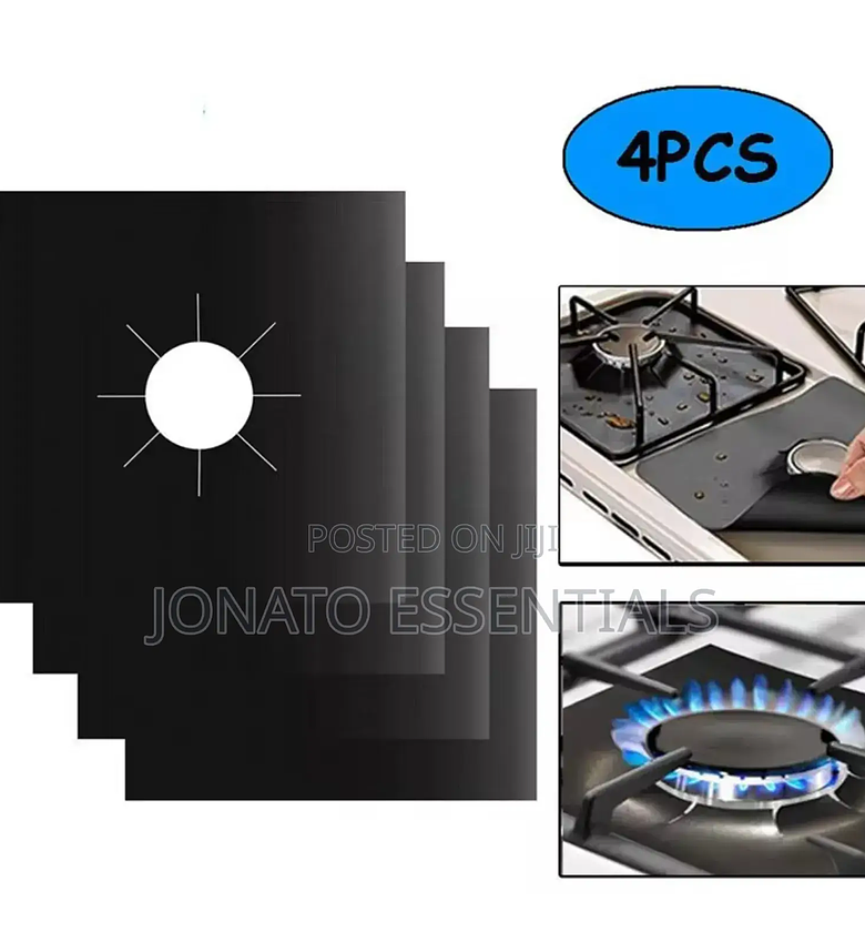 4 Piece Cooker Top Cover Mats Set Burner Protector Mat image